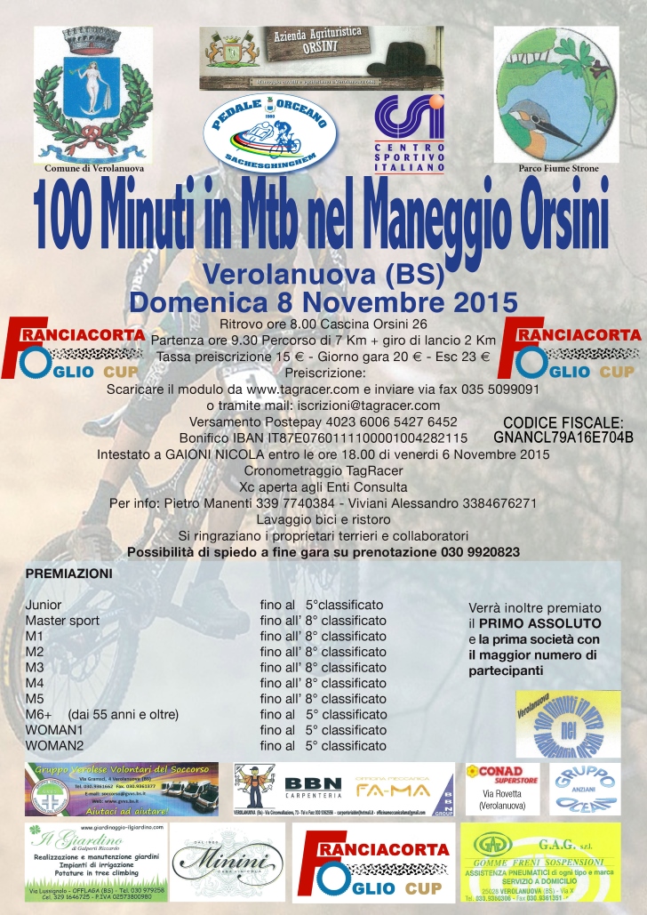 100 Minuti in MTB nel Maneggio Orsini