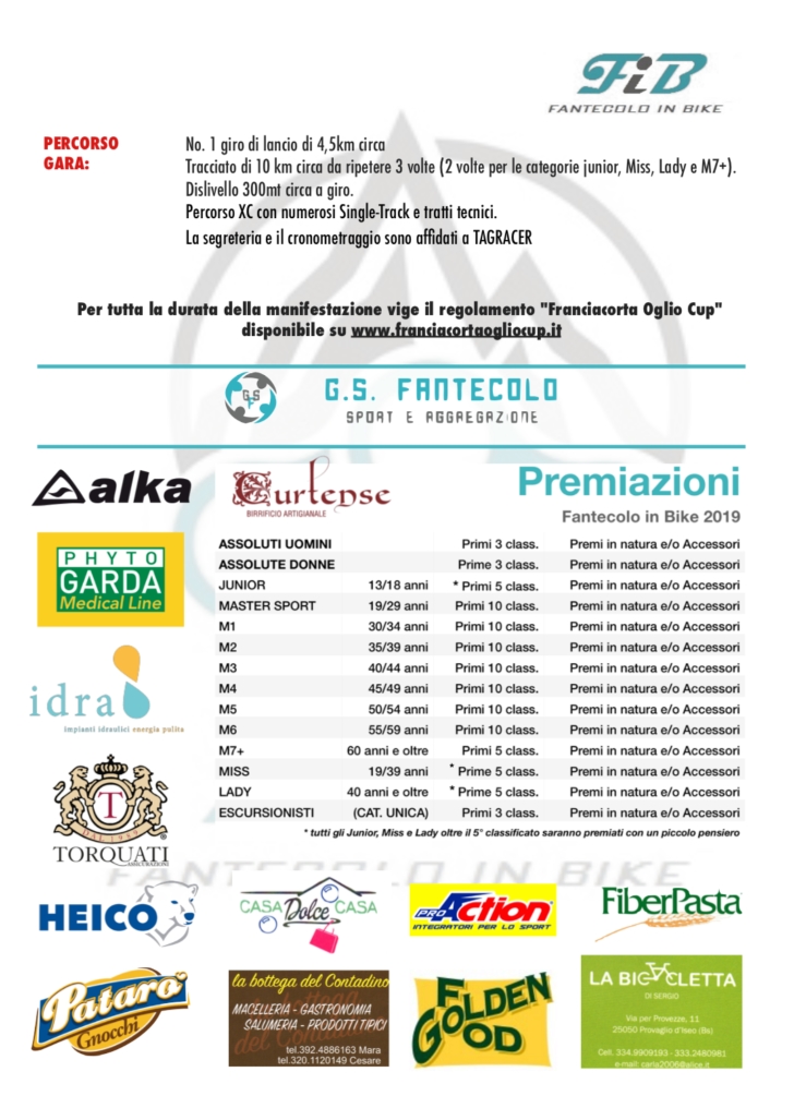 Fantecolo in bike Franciacorta Oglio Cup