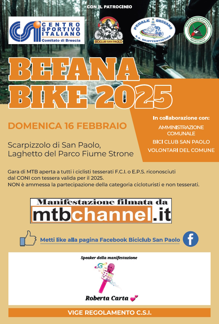 Befana Bike scarpizzolo csi brescia